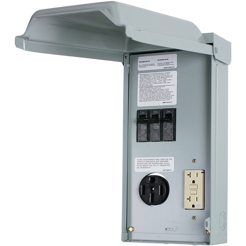 GE GE1LU502SS RV Outlet Box, 70 A, 120, 240 V, Surface