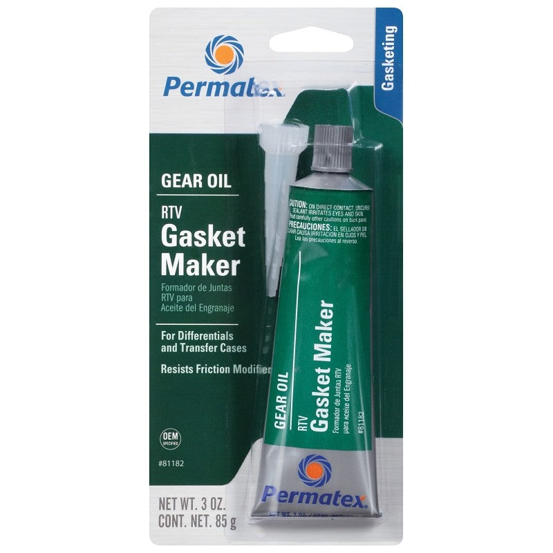 Permatex 81182 Gasket Maker, Gray, 3 oz Tube, Paste, Mild