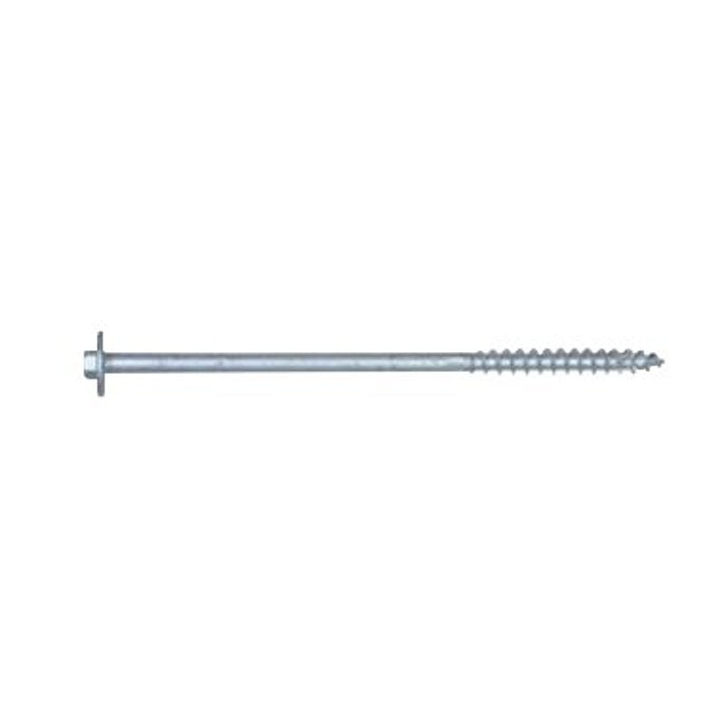 Simpson Strong-Tie Strong-Drive SDWH27800GMB Deck Screw, 8 in L, Serrated Thread, Large Washer Head, Hex Drive, Steel