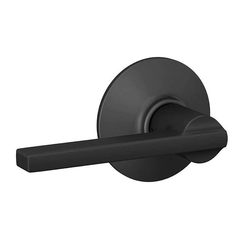 Schlage F Series F10 LAT 622 Passage Lever, Matte Black, Brass/Zinc, Residential, Reversible Hand, AAA Grade
