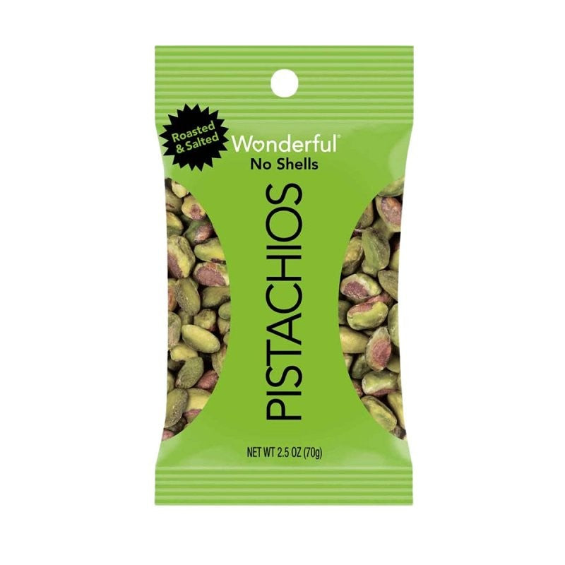 Wonderful PISTACHIOS 91013 Roasted Pistachios, Salted Flavor, 2.5 oz (Pack of 8)