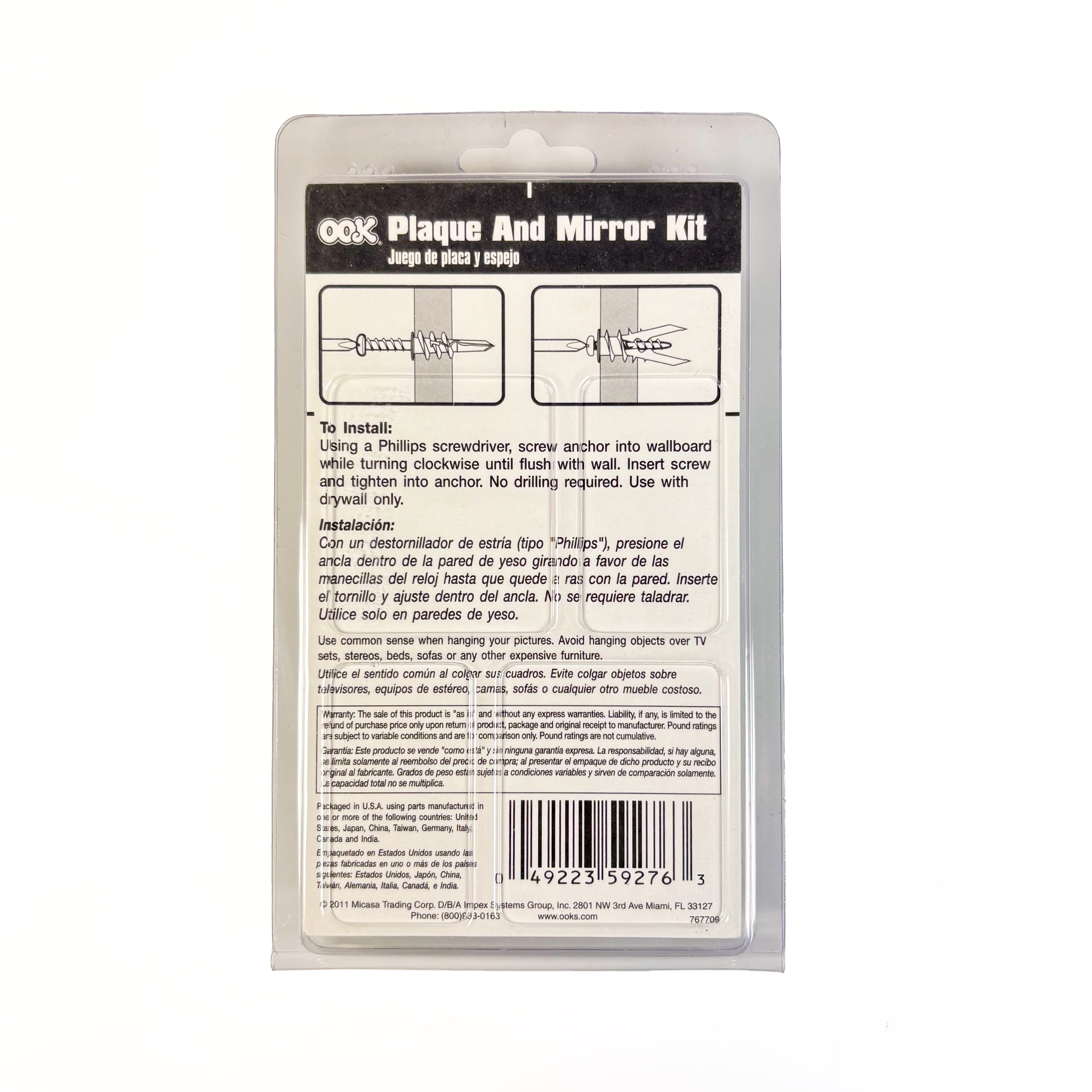 Plaque And Mirror Anchor Screws Kit 16 Piece