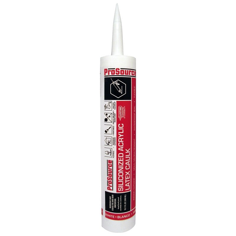 ProSource 7850200 Acrylic Sealant Caulk, White, 10.1 oz Cartridge (Pack of 12)