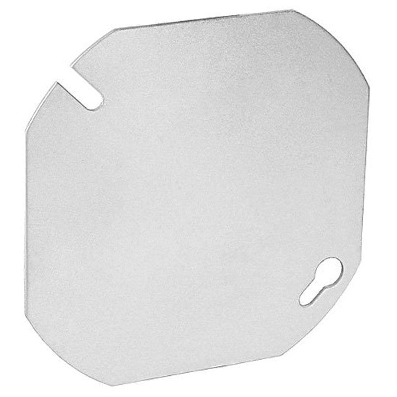 Southwire 54C1-UPC Flat Blank Cover, 0.06 in L, 4 in W, Octagonal, Steel, Silver, Galvanized