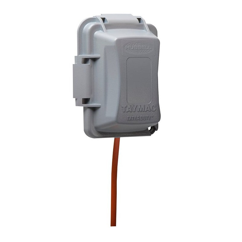 TayMac EXTRA DUTY Series MM420G Weatherproof In-Use Cover, 2-3/4 in L, 4.53 in W, Thermoplastic, Gray