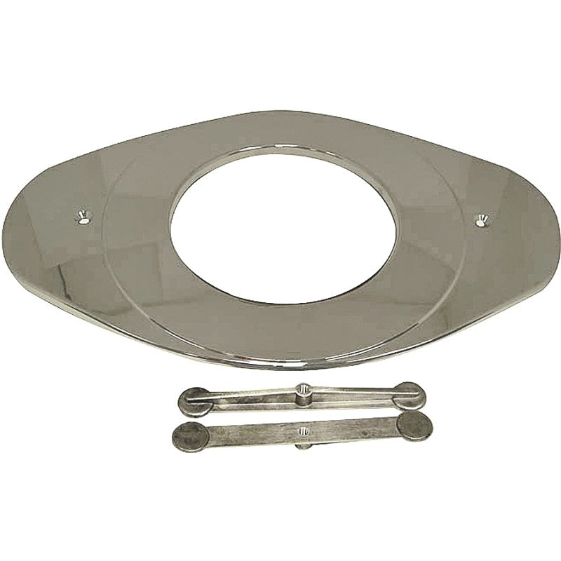 Danco 80054 Remodeling Cover, 13 in L, 8-1/8 in W, Plastic/Stainless Steel/Zinc, For: Universal Tub/Shower Faucet