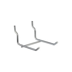 Double Multi Fit Pegboard Hooks 3 Inch Zinc Plated Steel 2 Pack