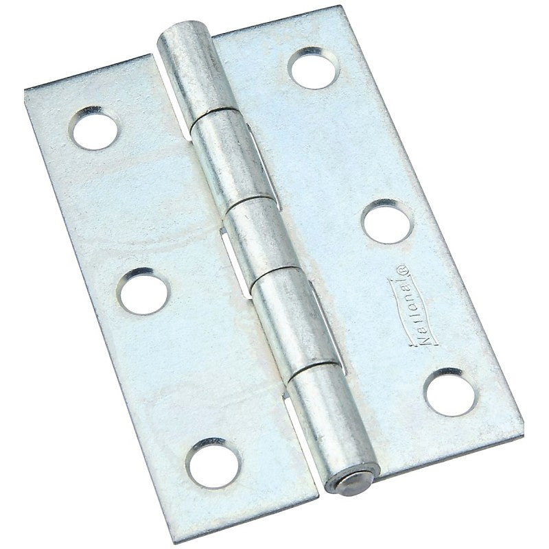 National Hardware N146-365 Utility Hinge, 3 in W Frame Leaf, 0.065 in Thick Frame Leaf, Aluminum/Cold Rolled Steel, Zinc