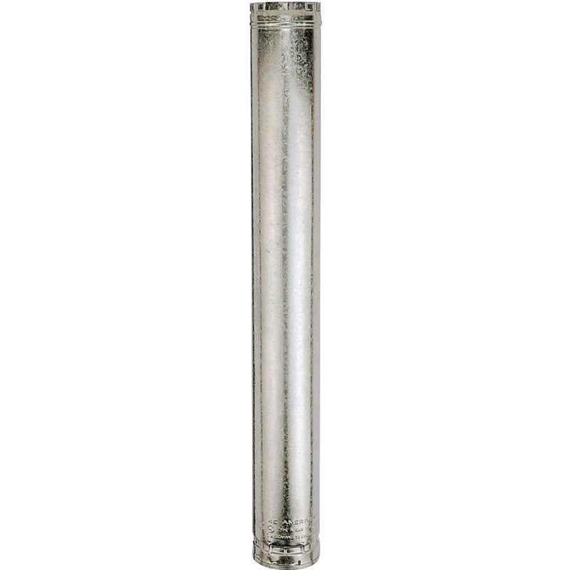 AmeriVent 5E4 Type B Gas Vent Pipe, 5 in OD, 4 ft L, Aluminum/Galvanized Steel (Pack of 6)