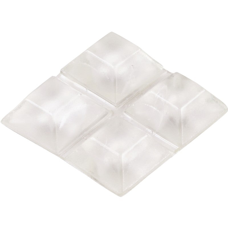 Shepherd Hardware 9565 Surface Guard Bumper Pad, 3/4 in, Square, Vinyl, Clear (Pack of 6)