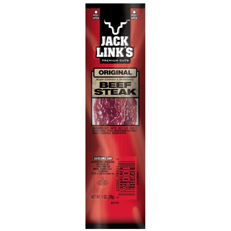 Jack Link's 02027 Snack, Stick, Original, 1 oz, Bag (Pack of 12)