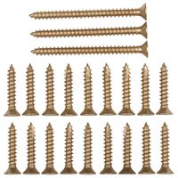 Door Hinge Reinforcement Screws #9 By 1 & 2-1/4 Inch Satin Brass