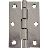Removable Pin Narrow Hinges 1-1/2 By 1-7/16 Inch Zinc Plated Steel 2 Pack