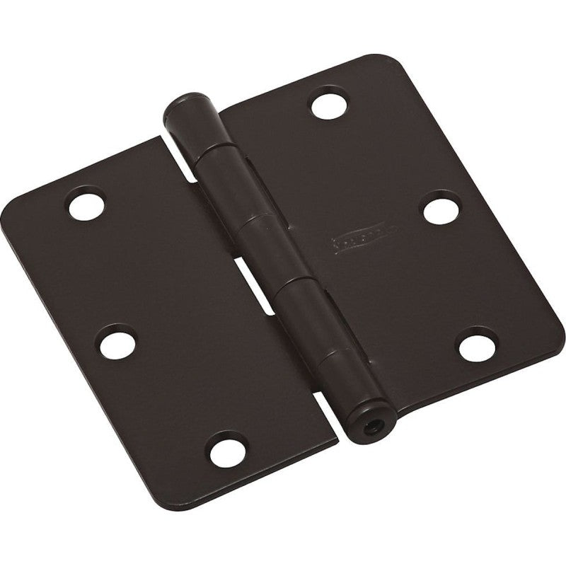 National Hardware N830-202 Door Hinge, 1/4 in Corner Radius, Cold Rolled Steel, Oil-Rubbed Bronze, Full-Mortise, 50 lb