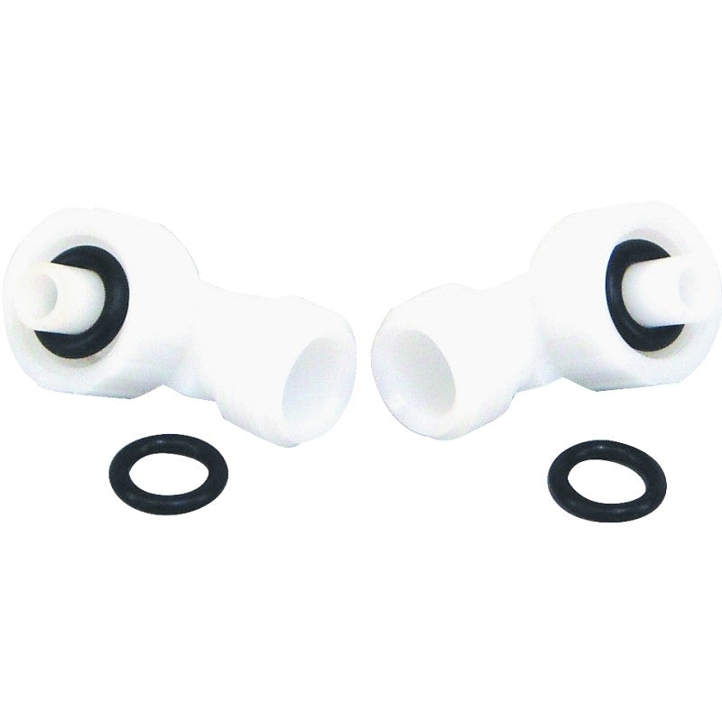 US Hardware P-1218C Hook-Up Kit, Plastic/Rubber, White