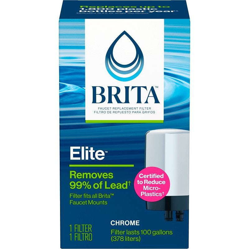 Brita 42617 Water Filter, 2 in Dia x 4-1/4 in L Dimensions, 100 gal