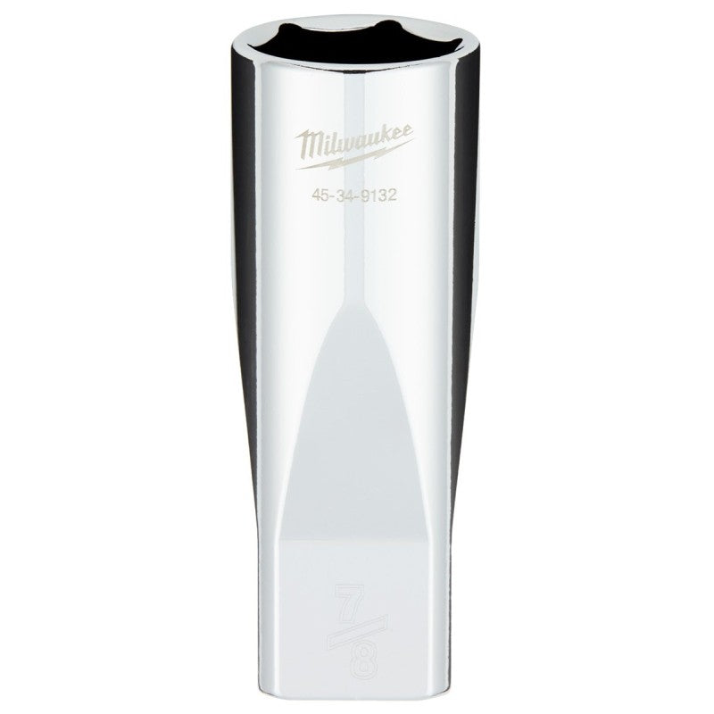 Milwaukee 45-34-9132 Socket, 7/8 in Socket, Deep Socket, 1-1/4 in OAL, 1/2 in Drive, 6-Point, Chrome Vanadium Steel