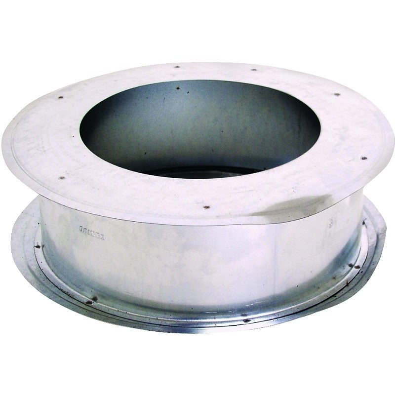 AmeriVent 6EWT Series Wall Thimble, 6-9/16 in ID x 3-1/4 in L Dimensions, 0.018 ga, Galvanized Steel