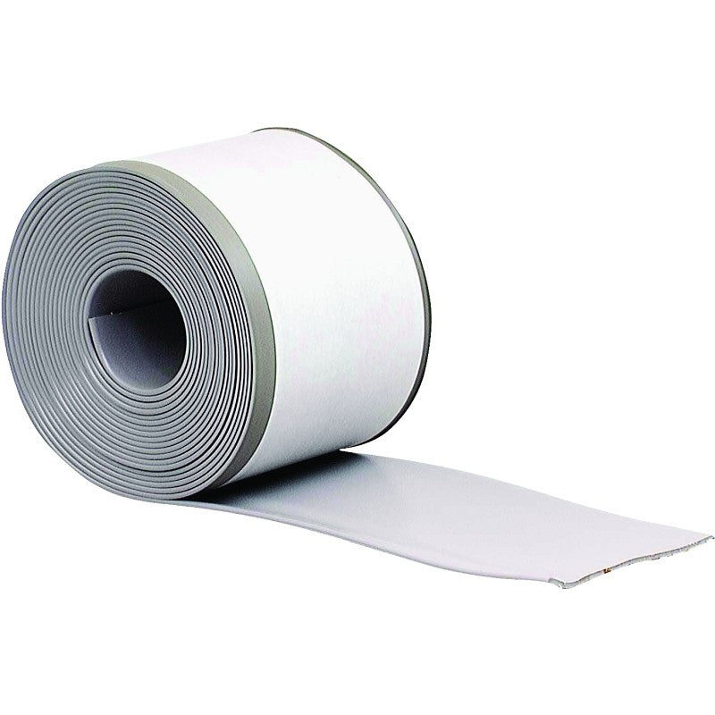 M-D 93245 Wall Base, 20 ft L, 4 in W, Vinyl, Silver