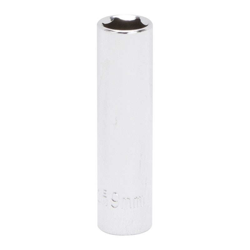 Vulcan MT6487807 Drive Socket, 9 mm Socket, 1/4 in Drive, 6-Point, Chrome Vanadium Steel, Chrome