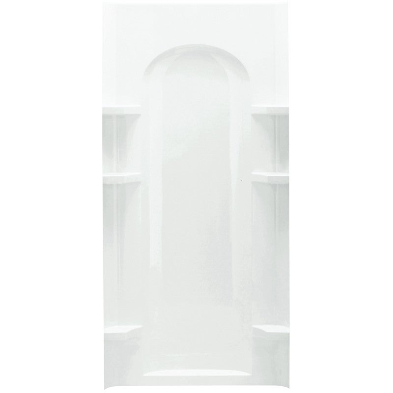 Sterling Ensemble 72202100-0 Shower Back Wall, 72-1/2 in L, 36 in W, Vikrell, High-Gloss, Alcove Installation, White