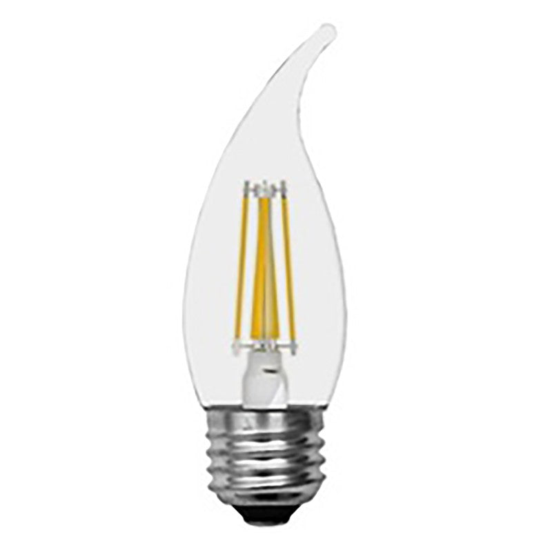 GE 23100 LED Bulb, Decorative, CAM Lamp, 40 W Equivalent, E26 Lamp Base, Dimmable, Clear, Soft White Light