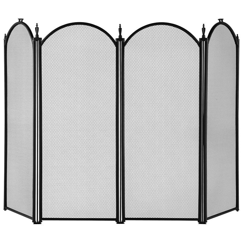 Simple Spaces S41010BK-C3L Fireplace Screen, Black