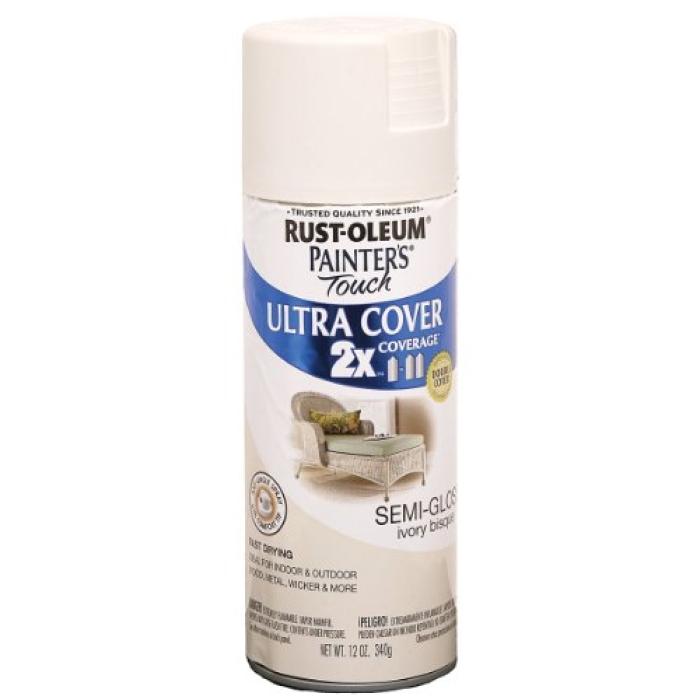 Rust-Oleum 249860 Spray Paint, Semi-Gloss, Ivory Bisque, 12 oz, Can