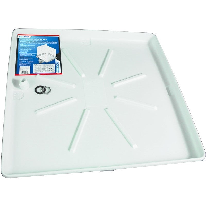 Camco USA 20752 Washing Machine Drain Pan, Polypropylene, White, Matte