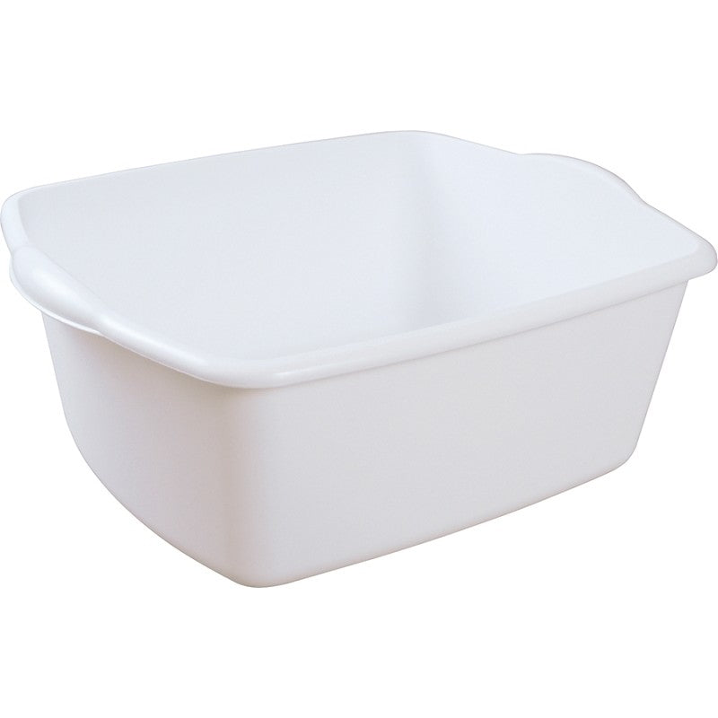 Sterilite 06588012 Dish Pan, 18 qt Volume, 17-1/2 in L, 14-1/4 in W, 7 in H, Plastic, White (Pack of 6)