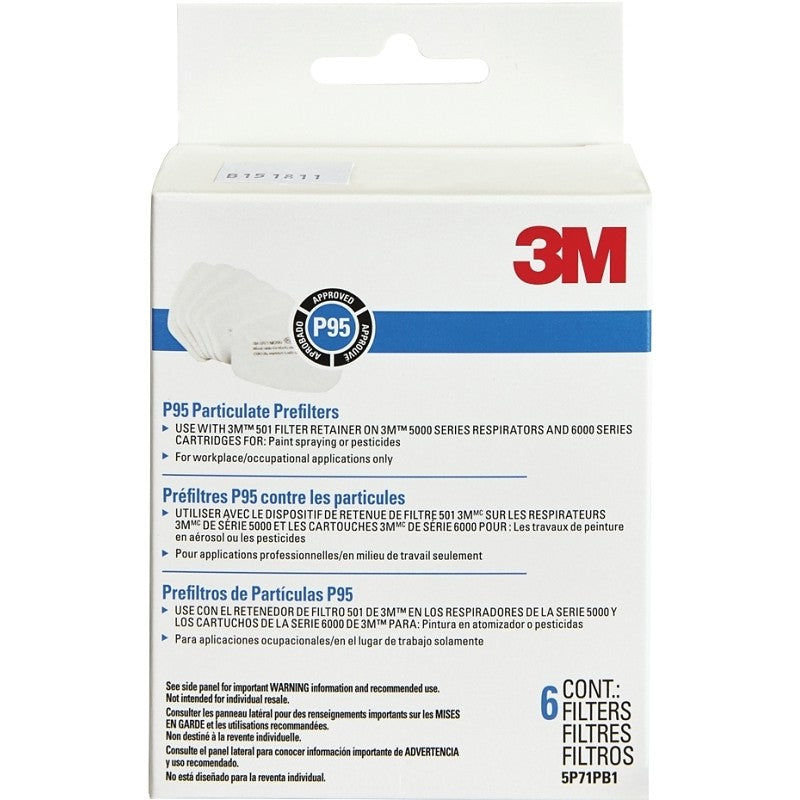3M 5P71P10-C Particulate Pre-Filter, For: 3M 52P71, R5211, R6211, R6311, R7512 Respirators
