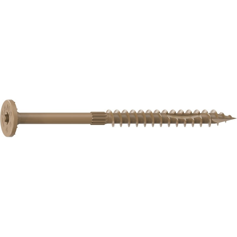 Camo 0360200 Structural Screw, 1/4 in Thread, 4 in L, Flat Head, Star Drive, Sharp Point, PROTECH Ultra 4 Coated, 10