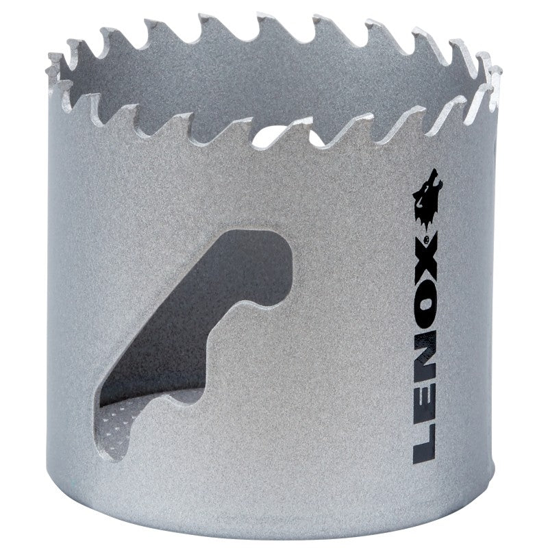 Lenox Speed Slot LXAH3214 Hole Saw, 2-1/4 in Dia, Carbide Cutting Edge, 2 in Pilot Drill