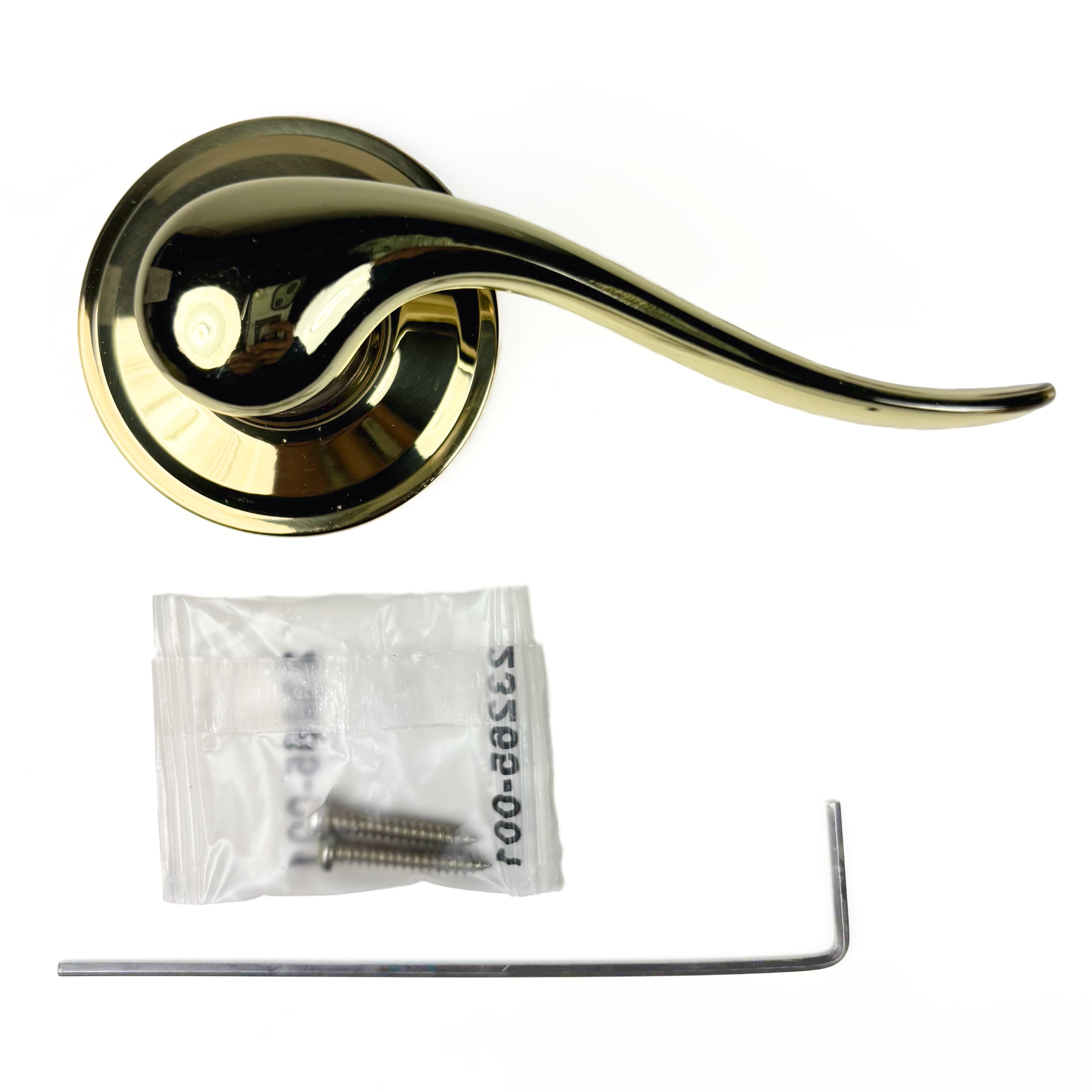 Toluca Left Dummy Lever Pull Polished Brass