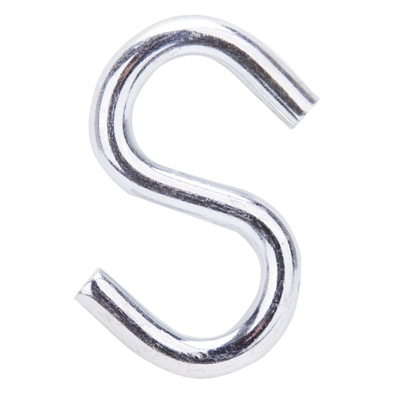 ProSource LR372 S-Hook, 100 lb Working Load, 0.229 in Dia Wire, Steel, Zinc (Pack of 20)