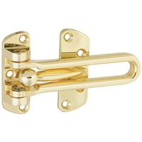 Impact Rated Decorative Flip Door Bolt 4-3/8 Inch Bright Brass