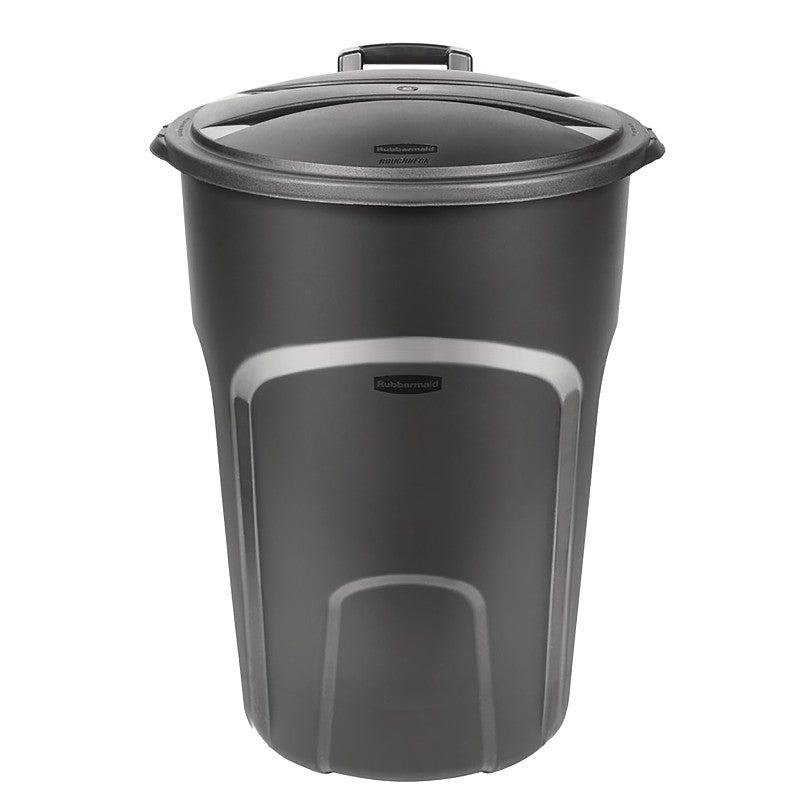 Rubbermaid 1878129 Trash Can, 32 gal Capacity, Plastic, Black
