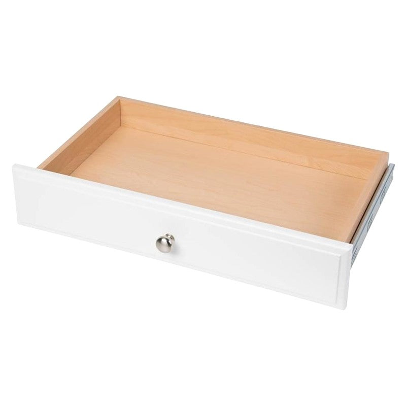 Easy Track RD04 Series Drawer, 24 in W, 4 in H, 14 in D, Wood, White