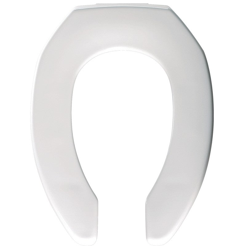 Mayfair 1955CT-000 Toilet Seat, Elongated, Plastic, White