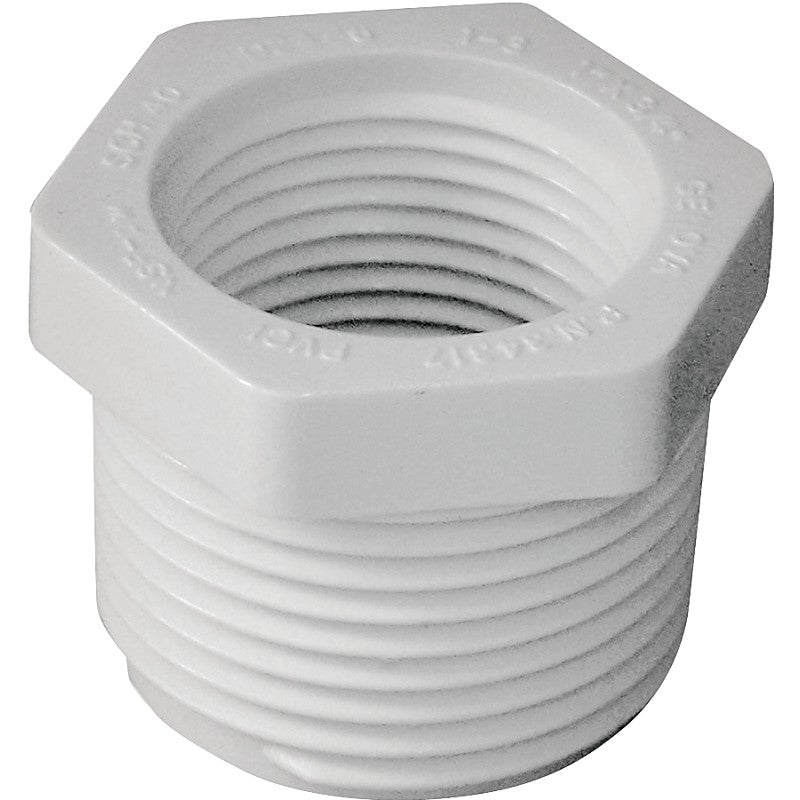 IPEX 435702 Bushing, 1 x 3/4 in, MPT x FPT, PVC, SCH 40 Schedule