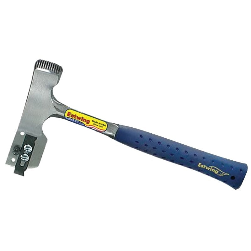 Estwing E3-CA Shingle Hammer with Replaceable Blade and Gauge, 28 oz Head, Milled Head, Steel Head, 12-1/2 in OAL