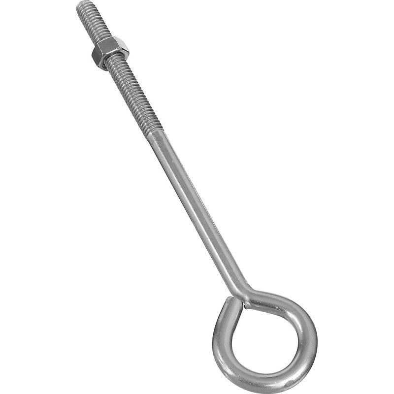 National Hardware N221-671 Eye Bolt, 8 in OAL, 3/8-16 Thread, 3 in L Thread, 1 in ID Dia Eye, 6.35 in L Shank