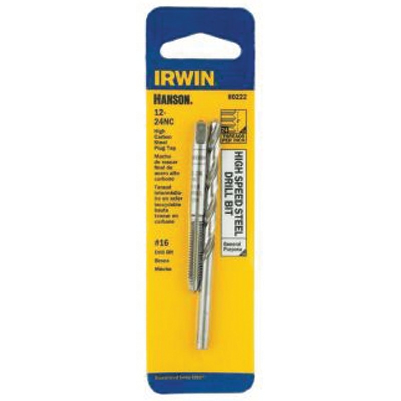 Irwin 80222 Tap and Drill Bit Set, HCS/HSS, #16 Drill Bit