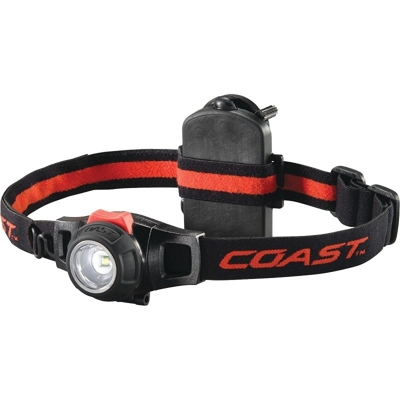 Coast 19284 Adjustable Headlamp, AAA Battery, LED Lamp, 305 Lumens, Bulls-Eye Spot Beam, 2 hr 15 min Run Time, Black