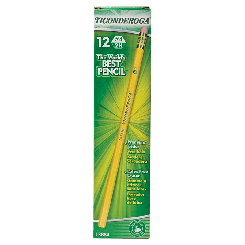 Ticonderoga 13884 Pencil, Extra Hard Lead, Wood Barrel (Pack of 6)