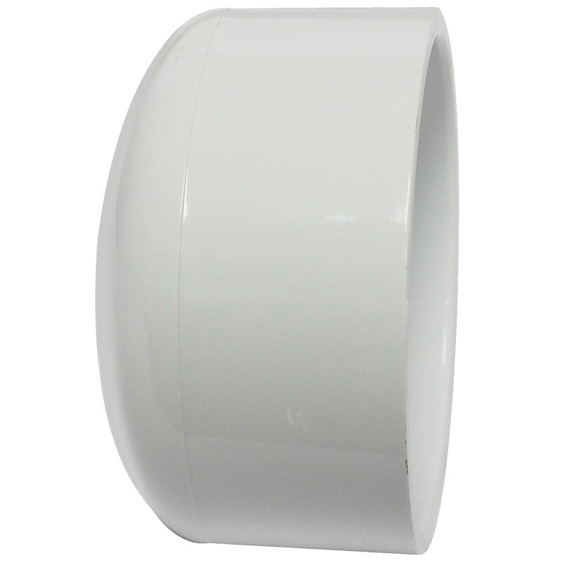 Canplas 193084S Pipe Cap, 4 in, Hub, PVC, White
