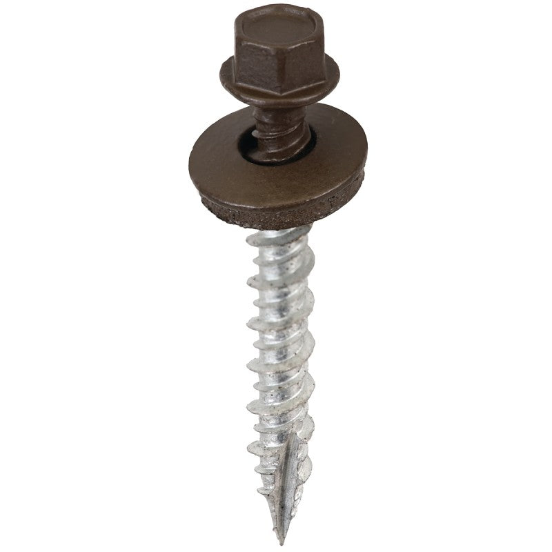 Acorn International SW-MW15BS250 Screw, High-Low, Twin Lead Thread, Hex Drive, Self-Tapping, Burnished Slate, 250/BAG