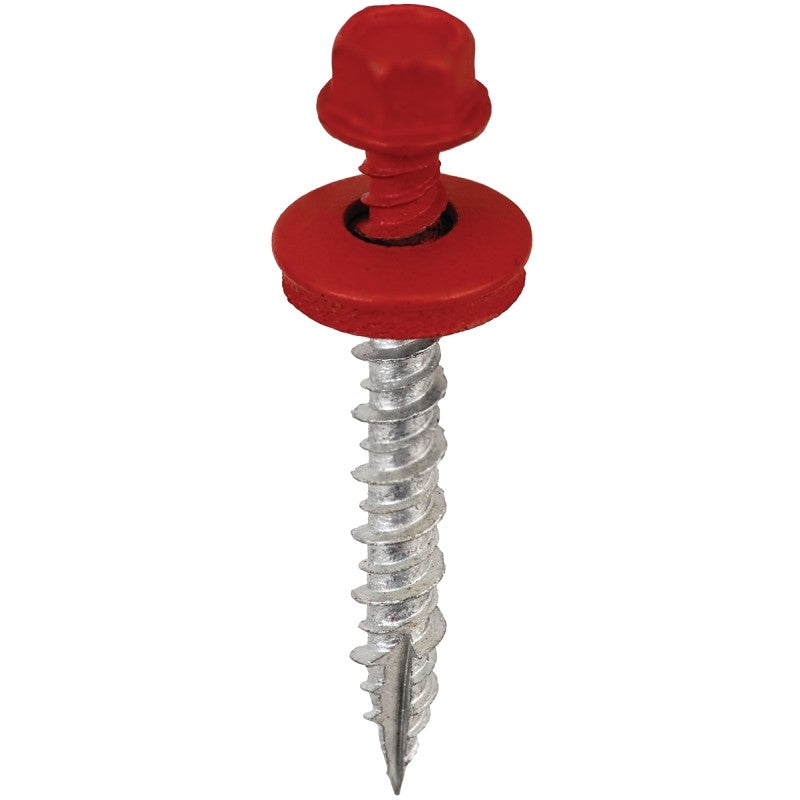 Acorn International SW-MW15CR250 Screw, #9 Thread, High-Low, Twin Lead Thread, Crimson, Type 17 Point, 250/BAG