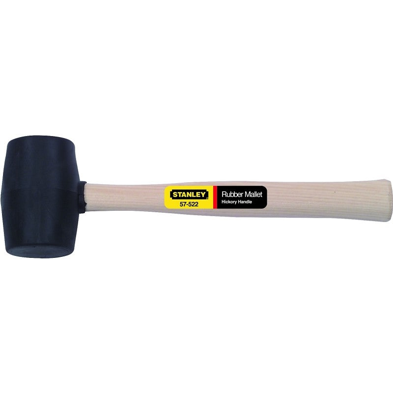 STANLEY 57-522 Mallet, 18 oz Head, Rubber Head, 13-1/2 in OAL
