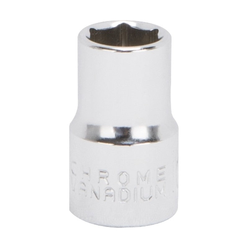 Vulcan MT6498836 Drive Socket, 10 mm Socket, 3/8 in Drive, 6-Point, Chrome Vanadium Steel, Chrome